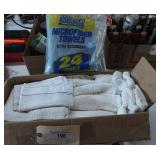 Box of cleaning cloths.