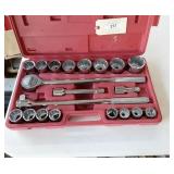 21 piece Socket Set. 3/4 drive. 7/8-2 inch.