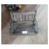 Wooden yard swing.