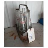 Metal Pepsi case and (6) bottles.