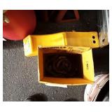 Box of horseshoes, small ramp.