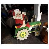 Santa display. Cow display.