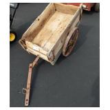 Steel wheeled trailer.