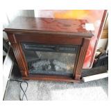 Small gas fireplace.