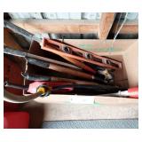 Box lot of garden tools.