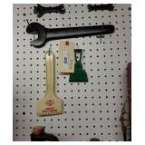 (3) piece collection of wrench and scrapers.
