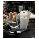 Mixed lot, roll of plastic, pumps and more.