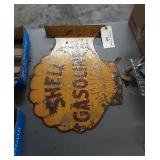 2 sided Shell sign.
