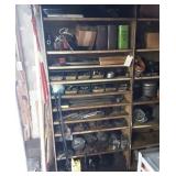 Cabinet with contents.