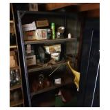 Cabinet  and contents.