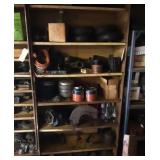 Cabinet and contents.