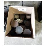 Box of oil, small stop sign.