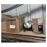 Shelf items. 59 Chev pump, seat trim and more.