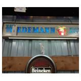 Wideman sign - lighted.