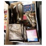 Auto parts and 2 metal file cabinets.