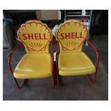 (2) Metal Shell chairs.