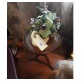 Table and planter.