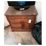 Victorian Wash Stand, marble top.