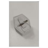 SILVER LIKE RING WITH CLEAR STONES-SOME