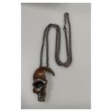 SILVER LIKE CHAIN WITH SILVER LIKE CHARM- (HALF