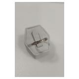 SILVER LIKE RING- WITH CLEAR STONES38313-23