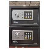 2 SOVERIEGN ELECTRONIC MINI SAFES-WITH ONE KEY-