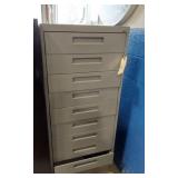GRAY METAL UPRIGHT - DRAWERED CABINET TOOL BOX