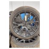 4 BLACK MOPAR RIMS-TIRES- PIRELLA P ZERO-