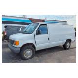 2005 FORD E 250 WHITE VAN