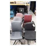 6 ASSORTED OFFICE CHAIRS- ROLLING