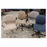4 ASSORTED OFFICE CHAIRS