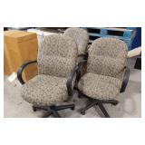 3 HIGH BACK OFFICE CHAIRS
