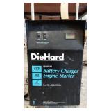 DIEHARD BATTERY CHARGER- UPRIGHT ON WHEELS