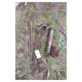 VINTAGE TOOLS- ICE HOOK- GREASE GUN AND MORE