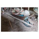 METAL WHEEL BARROW AND CONTENTS