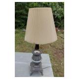 VINTAGE CERAMIC STOVE LAMP