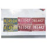 MICHIGAN LICENSE PLATES- 1967, 1969 AND 1969-