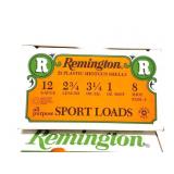 REMINGTON- 12 GAUGE- 50 SHELLS- 2 BOXES OF 25- 8