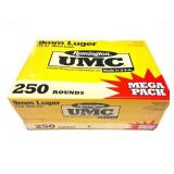 REMINGTON UMC- 9MM LUGER- 250 ROUNDS-116 GR.