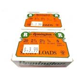 REMINGTON- 20 GAUGE- 50 SHELLS- 8 SHOT- 2 BOXES