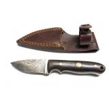 TITAN- ORNATE KNIFE WITH LEATHER SHEATH