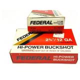 FEDERAL- 12 GAUGE- HI-POWER BUCKSHOT- 10 SHELLS-
