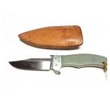 CUSTOM HAND MADE KNIFE- WITH HAND MADE LEATHER