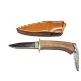 CUSTOM HAND MADE KNIFE- WITH HAND MADE LEATHER