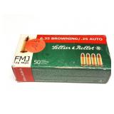 LELLER & BELLOT- .25 AUTO- 50 ROUNDS- FMJ