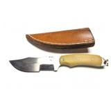 CUSTOM HAND MADE KNIFE WITH HAND MADE LEATHER