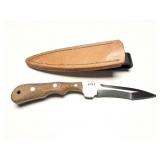 CUSTOM HAND MADE KNIFE WITH HAND MADE LEATHER