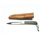CUSTON HAND MADE KNIFE WITH HAND MADE LEATHER