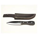 HAND MADE MINI KNIFE WITH LEATHER SHEATH