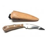 CUSTOM HAND MADE KNIFE WITH HAND MADE LEATHER